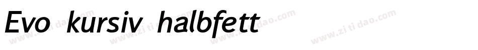 Evo kursiv halbfett字体转换